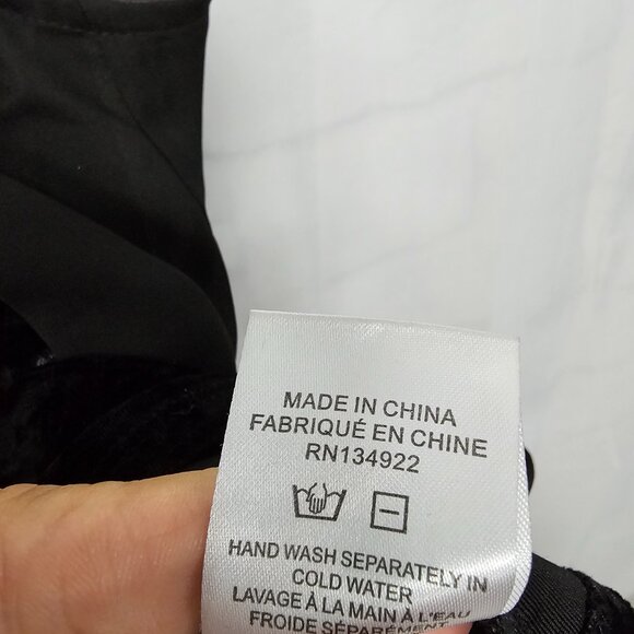 Tobi Black Velvet Sheer Tank Top Y2K Goth Boho Fairy Club Party S - Picture 11 of 12